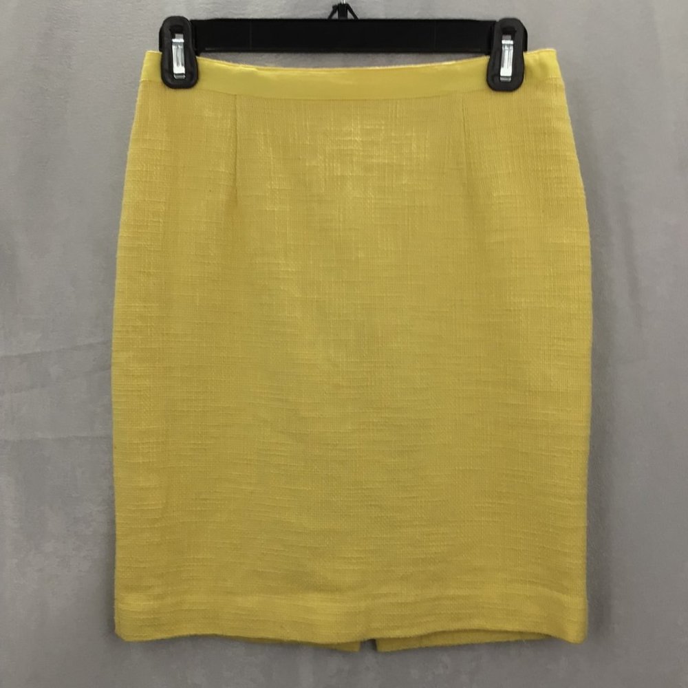Banana Republic Women's Petite Tweed Skirt Yellow Size 00P